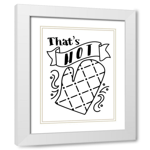Thats Hot White Modern Wood Framed Art Print with Double Matting by Villa, Milli