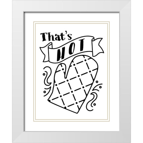 Thats Hot White Modern Wood Framed Art Print with Double Matting by Villa, Milli