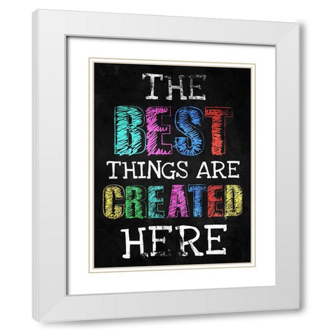 Best Created White Modern Wood Framed Art Print with Double Matting by Villa, Milli
