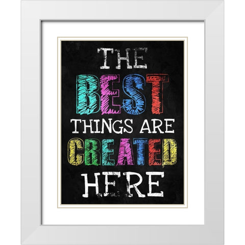 Best Created White Modern Wood Framed Art Print with Double Matting by Villa, Milli