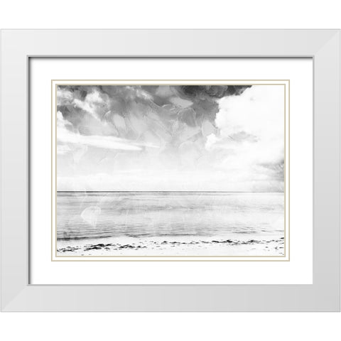 Sea Life Colorless White Modern Wood Framed Art Print with Double Matting by Villa, Milli