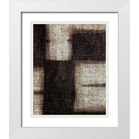 Brunt Jute 1 White Modern Wood Framed Art Print with Double Matting by Villa, Milli