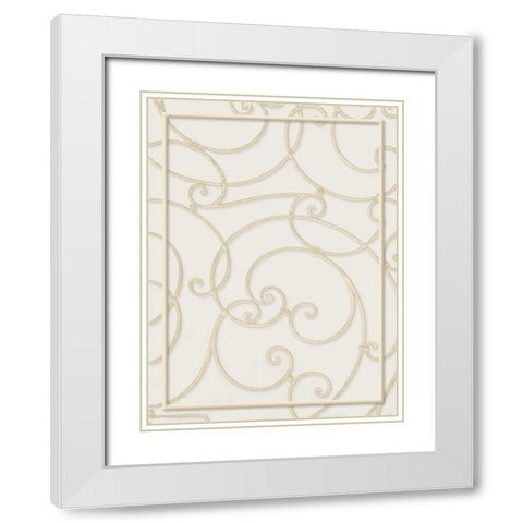 Twirl Through White Modern Wood Framed Art Print with Double Matting by Villa, Milli