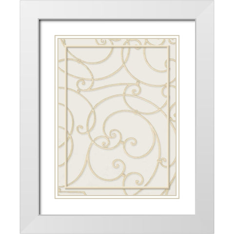 Twirl Through White Modern Wood Framed Art Print with Double Matting by Villa, Milli