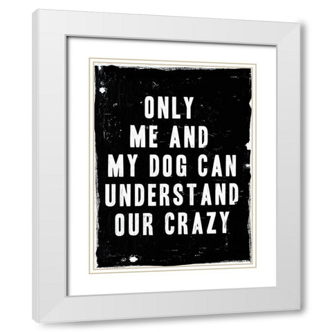 Dog Crazy White Modern Wood Framed Art Print with Double Matting by Villa, Milli