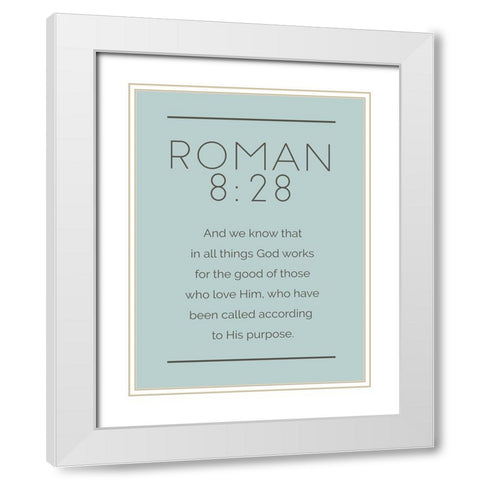 New Roman Murky White Modern Wood Framed Art Print with Double Matting by Villa, Milli