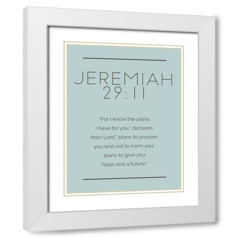 New Jeremiah Murky White Modern Wood Framed Art Print with Double Matting by Villa, Milli