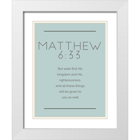 New Matthew Murky White Modern Wood Framed Art Print with Double Matting by Villa, Milli