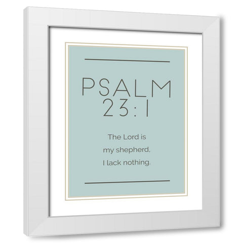 New Psalm Murky White Modern Wood Framed Art Print with Double Matting by Villa, Milli