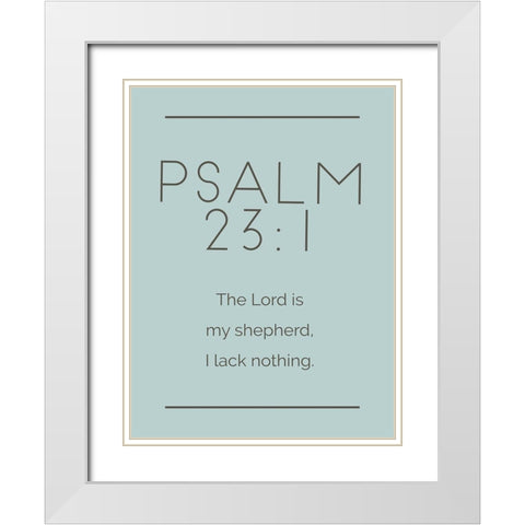 New Psalm Murky White Modern Wood Framed Art Print with Double Matting by Villa, Milli