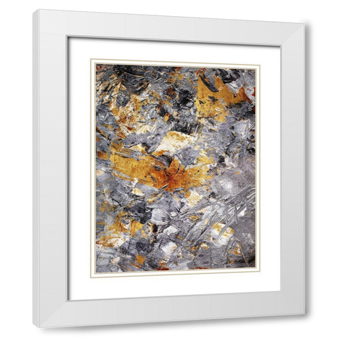 Golden Shatter White Modern Wood Framed Art Print with Double Matting by Villa, Milli