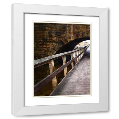Looking Down The Pier White Modern Wood Framed Art Print with Double Matting by Villa, Milli