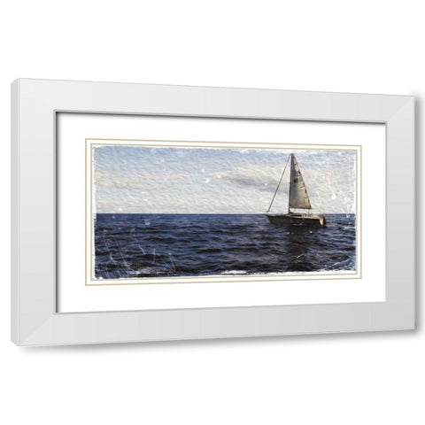 Sailing Away White Modern Wood Framed Art Print with Double Matting by Villa, Milli