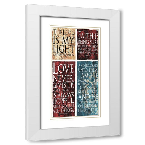 Lord Faith Love Jesus White Modern Wood Framed Art Print with Double Matting by Villa, Mlli