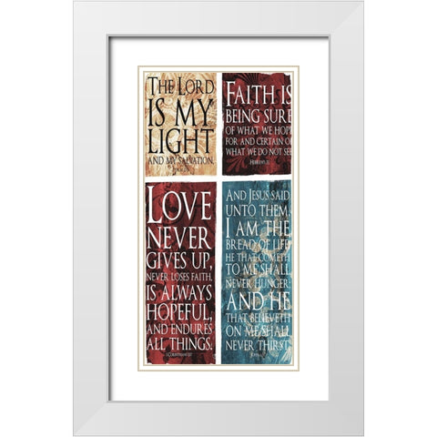 Lord Faith Love Jesus White Modern Wood Framed Art Print with Double Matting by Villa, Mlli