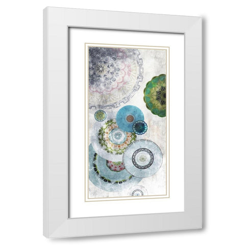 Circular Confusion White Modern Wood Framed Art Print with Double Matting by Villa, Mlli