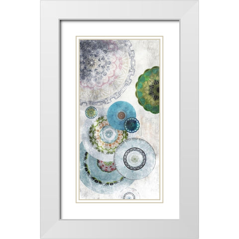 Circular Confusion White Modern Wood Framed Art Print with Double Matting by Villa, Mlli