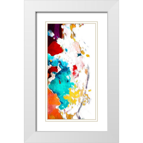 Colorful Takeover White Modern Wood Framed Art Print with Double Matting by Villa, Mlli