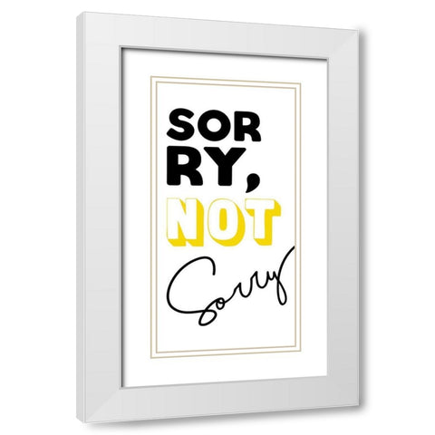 Sorry White Modern Wood Framed Art Print with Double Matting by Villa, Mlli