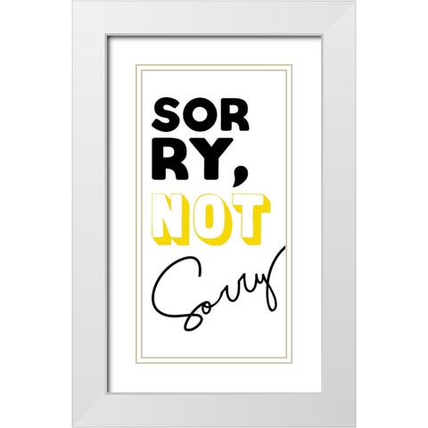 Sorry White Modern Wood Framed Art Print with Double Matting by Villa, Mlli