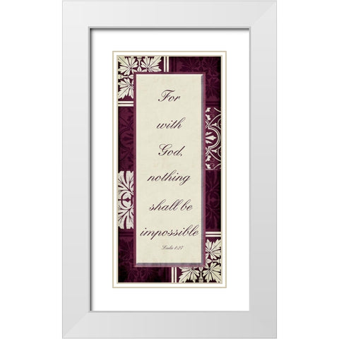 Impossible White Modern Wood Framed Art Print with Double Matting by Villa, Mlli