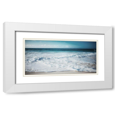 Close Waves White Modern Wood Framed Art Print with Double Matting by Villa, Mlli