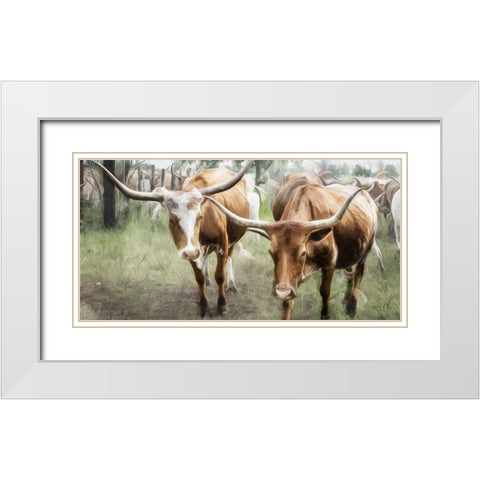 We Roam Together White Modern Wood Framed Art Print with Double Matting by Villa, Mlli