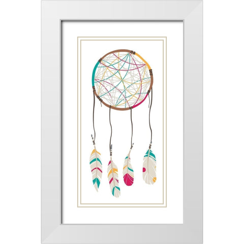 Dreams White Modern Wood Framed Art Print with Double Matting by Villa, Mlli
