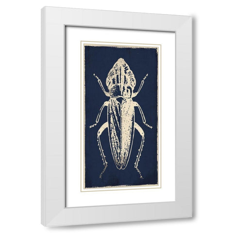Bug Life Blue Three White Modern Wood Framed Art Print with Double Matting by Villa, Milli