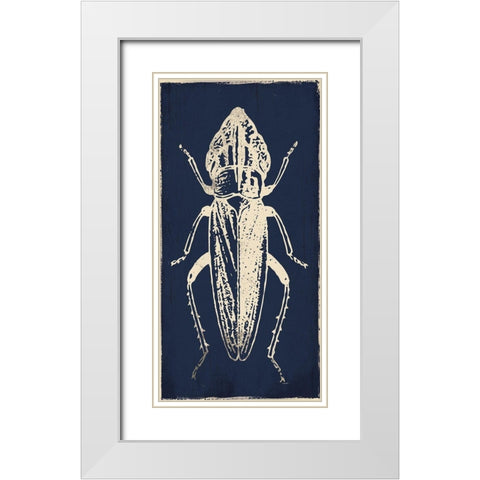 Bug Life Blue Three White Modern Wood Framed Art Print with Double Matting by Villa, Milli