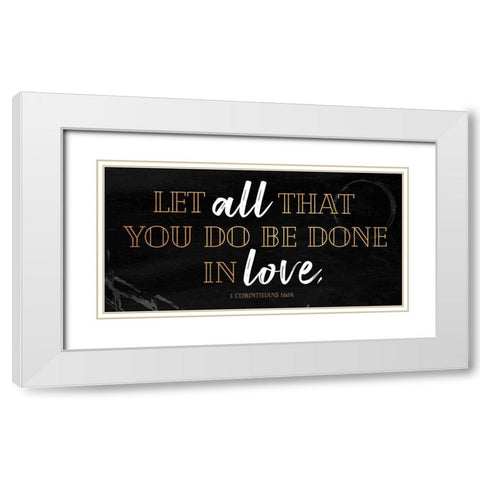 All Love White Modern Wood Framed Art Print with Double Matting by Villa, Mlli