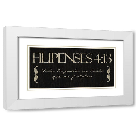 Filipenses Todo White Modern Wood Framed Art Print with Double Matting by Villa, Mlli