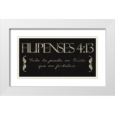 Filipenses Todo White Modern Wood Framed Art Print with Double Matting by Villa, Mlli