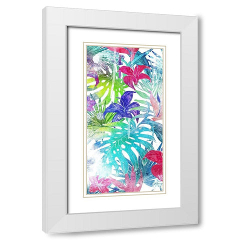 Bushel Of Tropical White Modern Wood Framed Art Print with Double Matting by Villa, Mlli