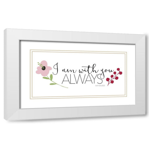 I Am With You White Modern Wood Framed Art Print with Double Matting by Villa, Mlli