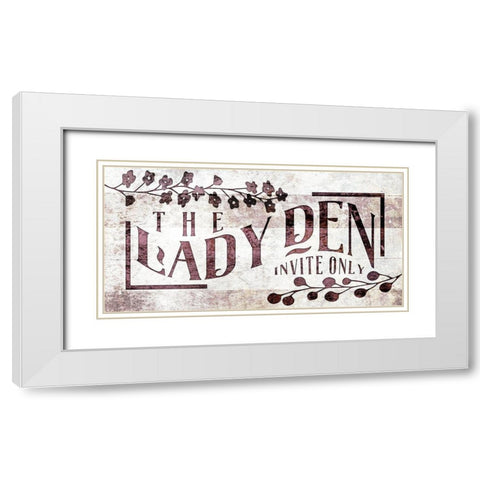 Lady Den White Modern Wood Framed Art Print with Double Matting by Villa, Mlli