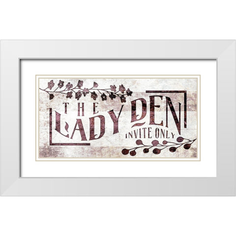 Lady Den White Modern Wood Framed Art Print with Double Matting by Villa, Mlli