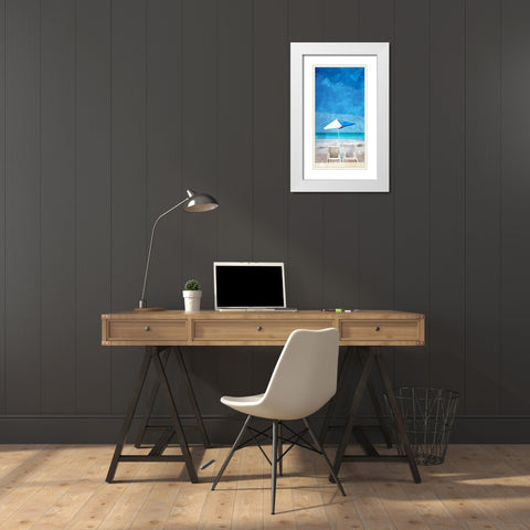Look Out at the Coast White Modern Wood Framed Art Print with Double Matting by Villa, Mlli