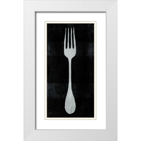 ReFork White Modern Wood Framed Art Print with Double Matting by Villa, Milli