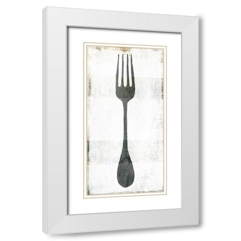 Fork White Modern Wood Framed Art Print with Double Matting by Villa, Milli