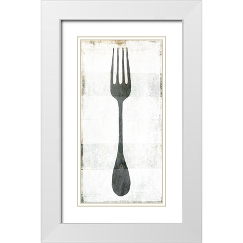 Fork White Modern Wood Framed Art Print with Double Matting by Villa, Milli