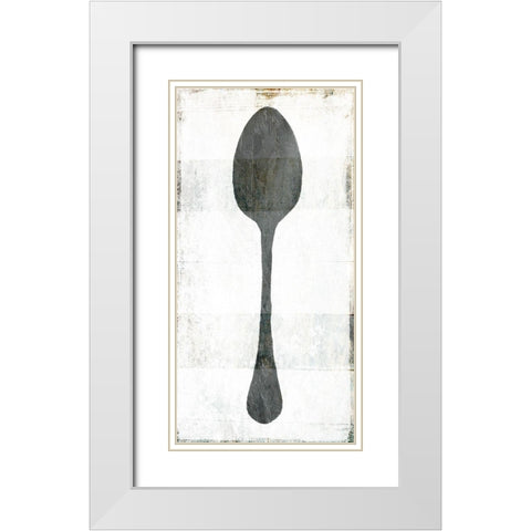 Spoon White Modern Wood Framed Art Print with Double Matting by Villa, Milli