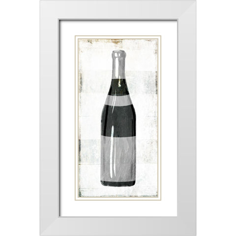 Champagne Bottle White Modern Wood Framed Art Print with Double Matting by Villa, Milli