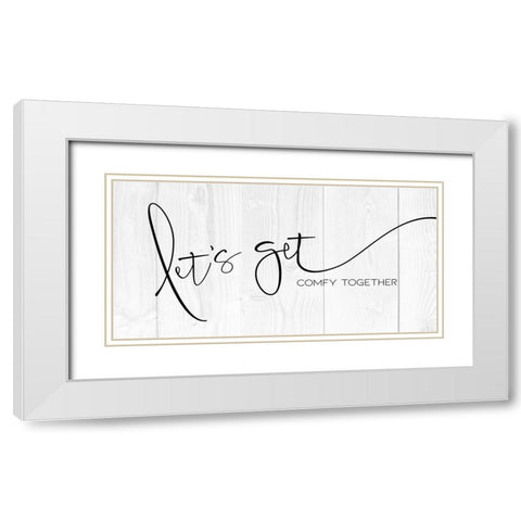 Comfy Together 2 White Modern Wood Framed Art Print with Double Matting by Villa, Milli