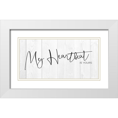 My Heartbeat 2 White Modern Wood Framed Art Print with Double Matting by Villa, Milli