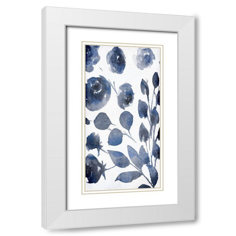 Florals In The Wind 2 White Modern Wood Framed Art Print with Double Matting by Villa, Milli