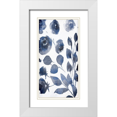 Florals In The Wind 2 White Modern Wood Framed Art Print with Double Matting by Villa, Milli