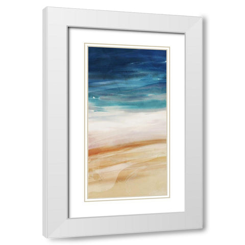 Sea Flow 1 White Modern Wood Framed Art Print with Double Matting by Villa, Milli