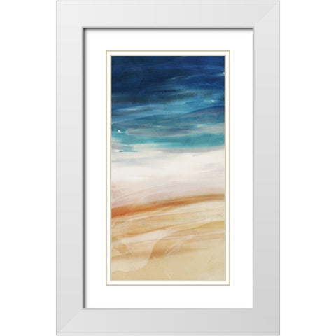 Sea Flow 1 White Modern Wood Framed Art Print with Double Matting by Villa, Milli