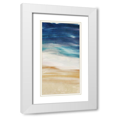 Sea Flow 2 White Modern Wood Framed Art Print with Double Matting by Villa, Milli